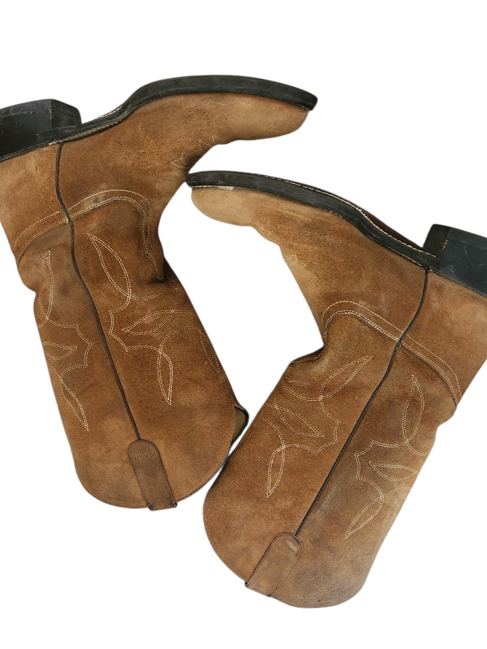 💐Vintage 70s 80s Levi's Orange Tab Suede Leather Cowboy Boots Women 6.5 M Rare - Picture 8 of 14
